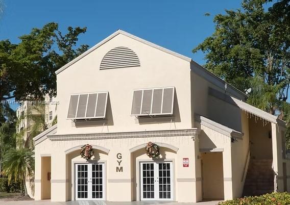 exterior space with french doors