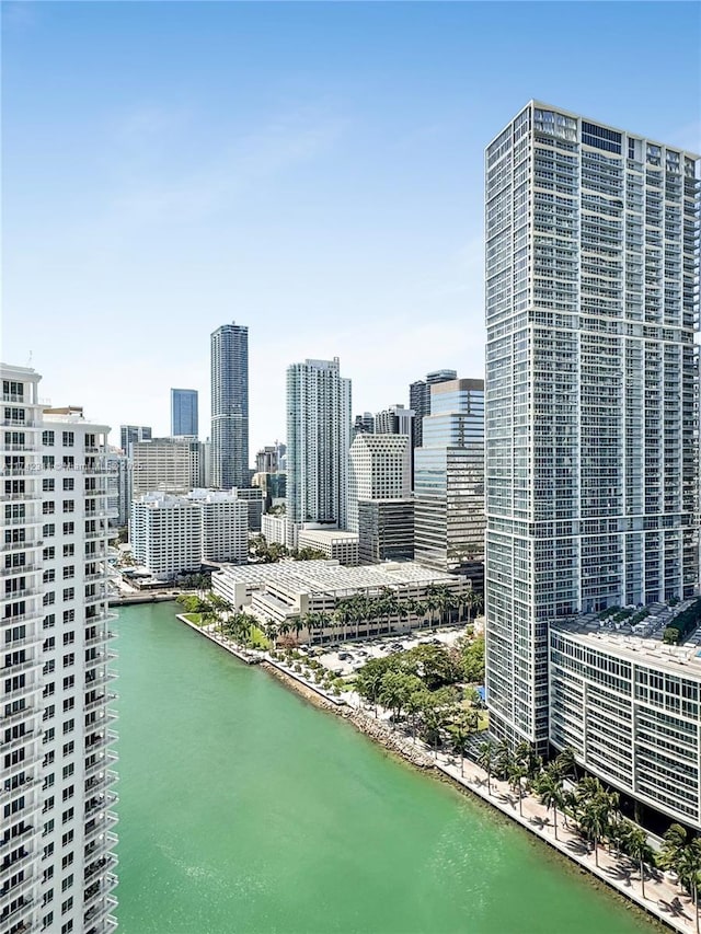 view of city featuring a water view