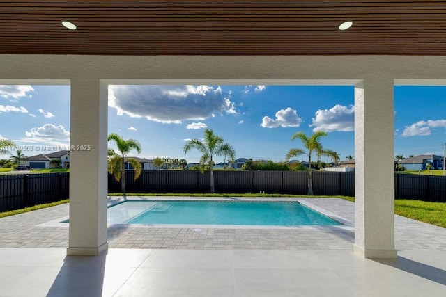 view of pool with a patio