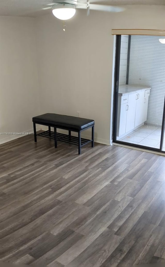 interior space featuring dark hardwood / wood-style floors