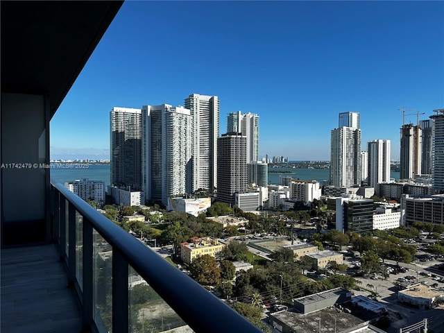 property's view of city with a water view