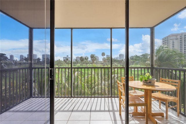 unfurnished sunroom featuring plenty of natural light