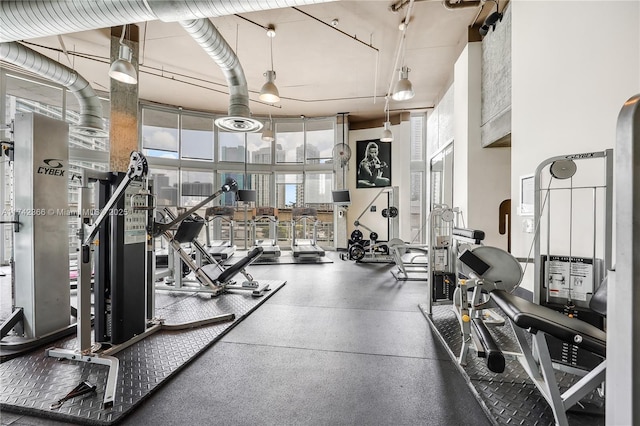 view of exercise room