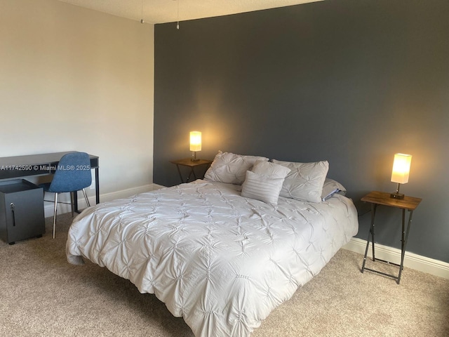 view of carpeted bedroom