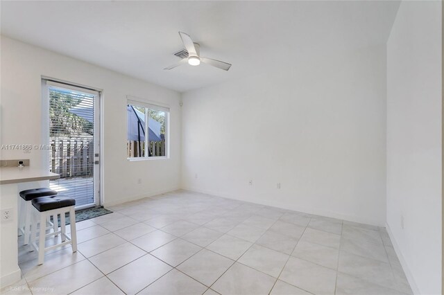 20849 NW 9th Path, Miami Gardens, FL 33169 - unfurnished room featuring ceiling fan and light tile patterned flooring