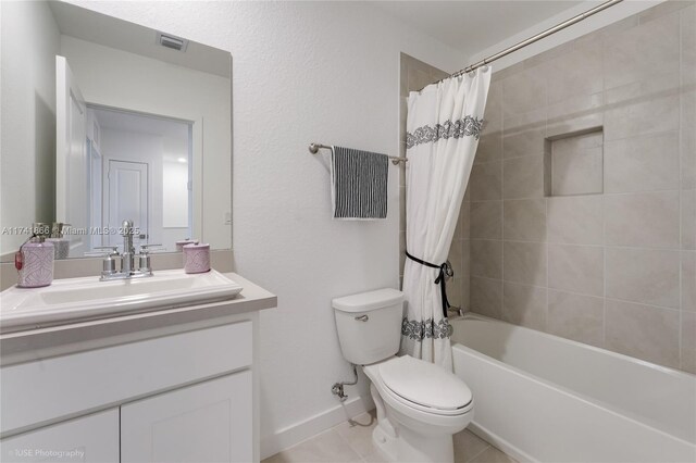 20849 NW 9th Path, Miami Gardens, FL 33169 - full bathroom with tile patterned flooring, vanity, shower / tub combo, and toilet
