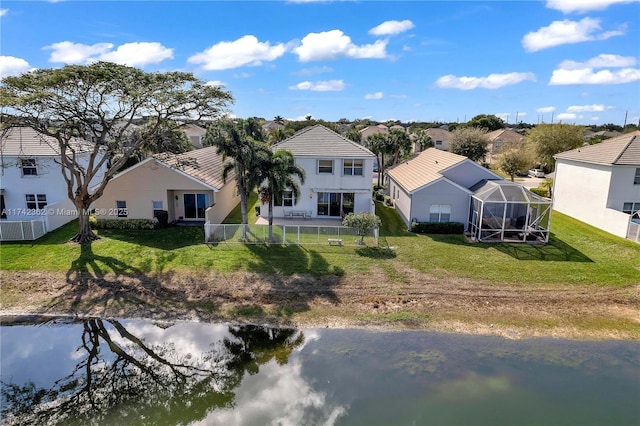 207 Berenger Walk, Royal Palm Beach, FL 33414 - drone / aerial view with a water view and a residential view