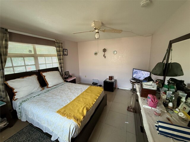 11277 SW 172nd St Unit I1742D, Miami, FL 33157 - bedroom with light tile patterned flooring and a ceiling fan