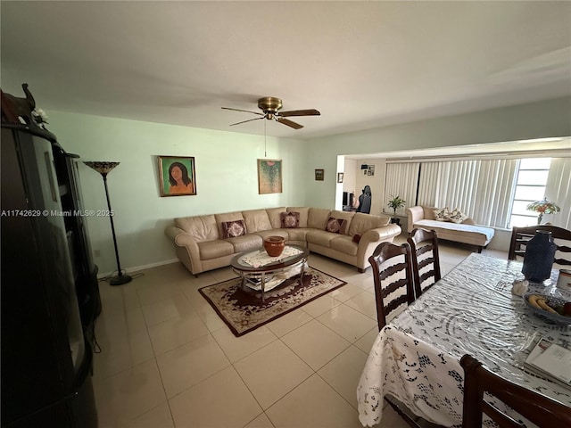 11277 SW 172nd St Unit I1742D, Miami, FL 33157 - living room featuring ceiling fan and tile patterned floors