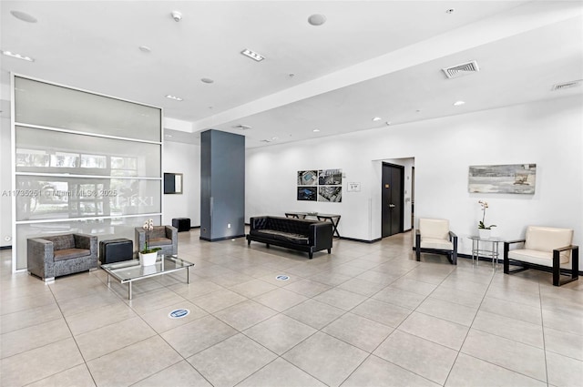 building lobby featuring visible vents
