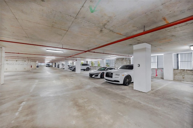 view of parking deck
