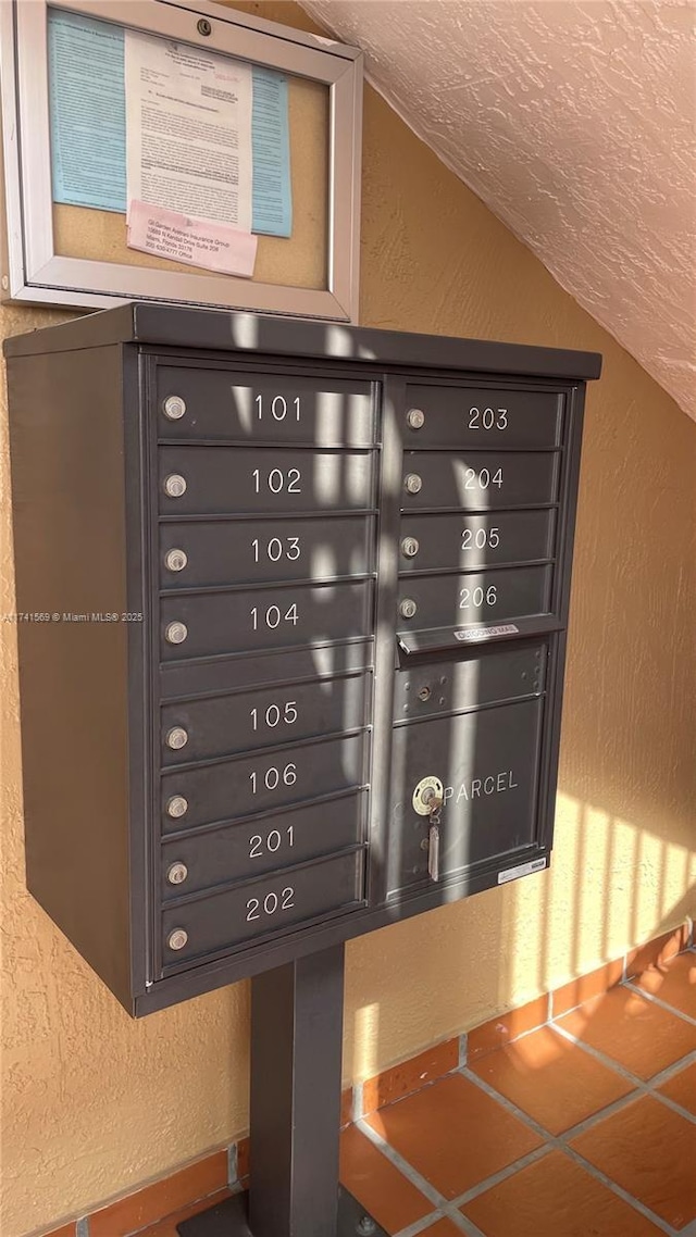 details featuring a mail area