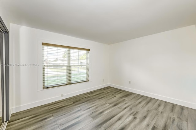 empty room featuring light hardwood / wood-style flooring