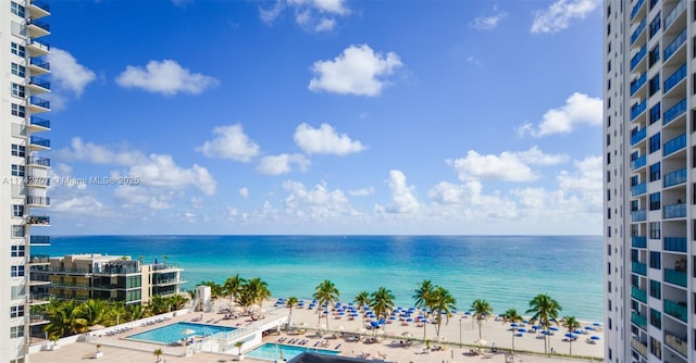 water view with a beach view