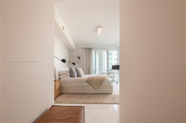 view of tiled bedroom