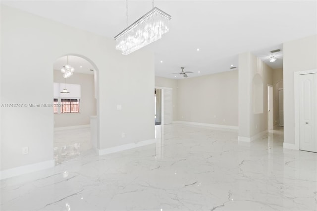 empty room with ceiling fan