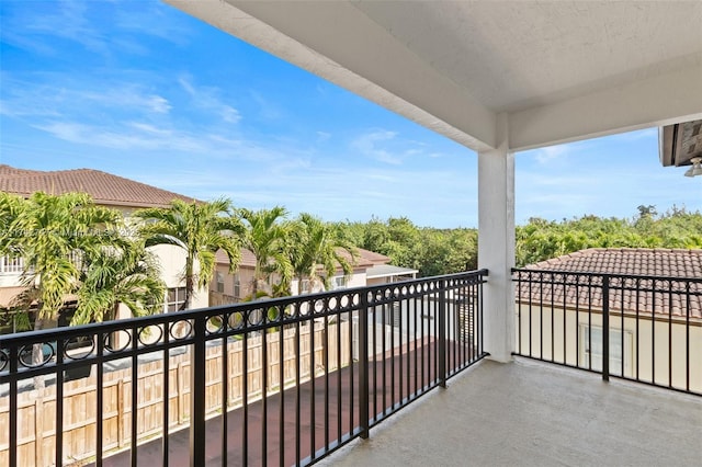 view of balcony