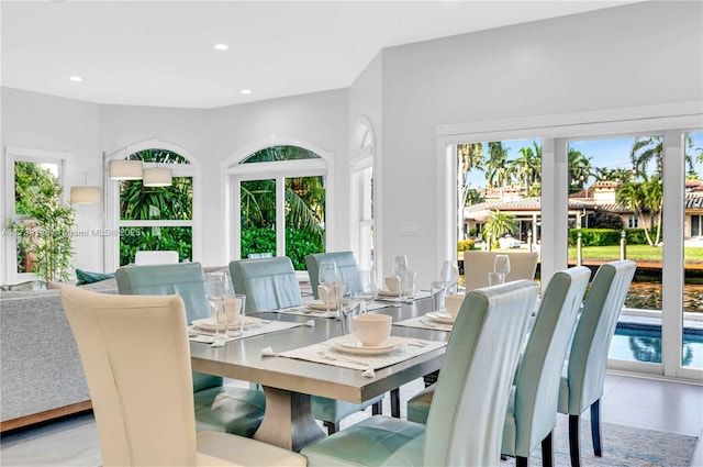 dining room featuring a wealth of natural light