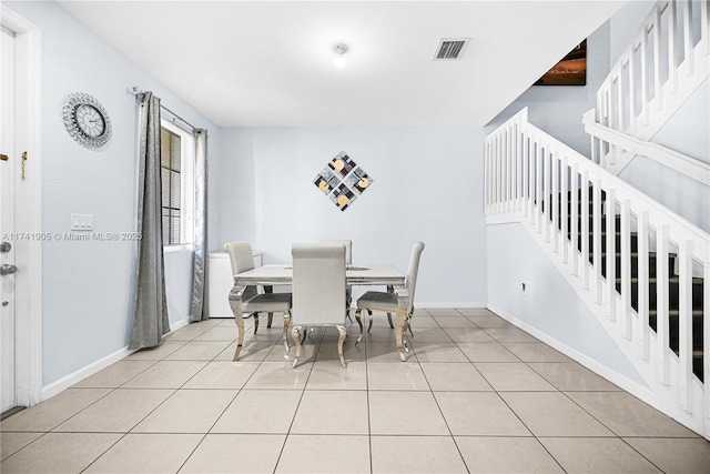 view of tiled dining area