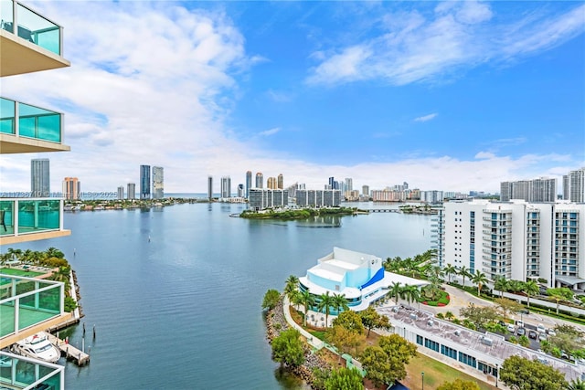 3330 NE 190th St Unit 1715, Aventura, FL 33180 - water view with a skyline view