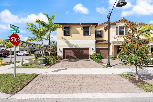 view of front of house featuring a garage