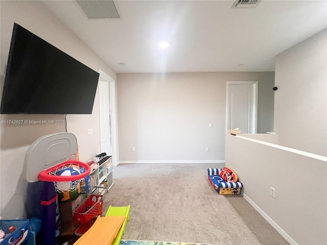 6411 Osprey Landing St, Davie, FL 33314 - recreation room with visible vents, carpet flooring, and baseboards