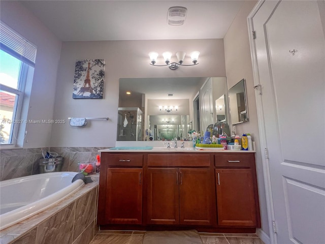 6411 Osprey Landing St, Davie, FL 33314 - full bath with vanity, a bath, and a stall shower