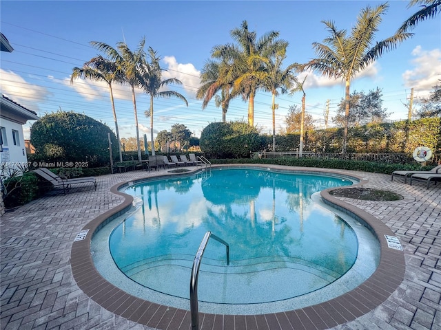 6411 Osprey Landing St, Davie, FL 33314 - pool featuring a patio and fence