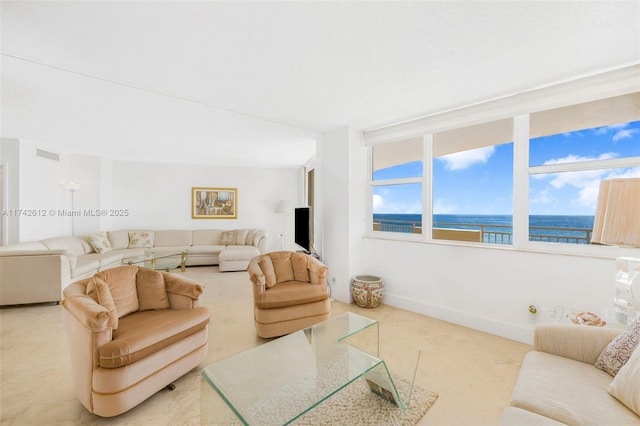 3180 S Ocean Dr Unit 511, Hallandale Beach, FL 33009 - carpeted living area with baseboards