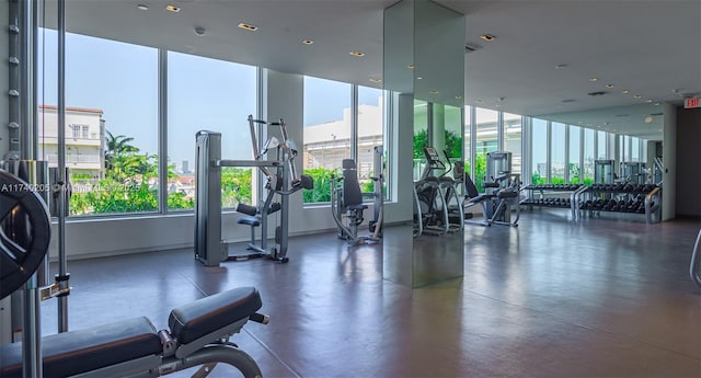 view of exercise room