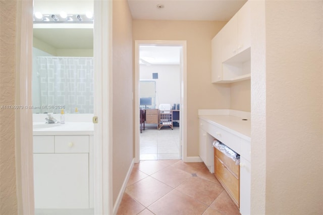 12239 SW 140th St, Miami, FL 33186 - bathroom featuring vanity, tile patterned floors, and baseboards