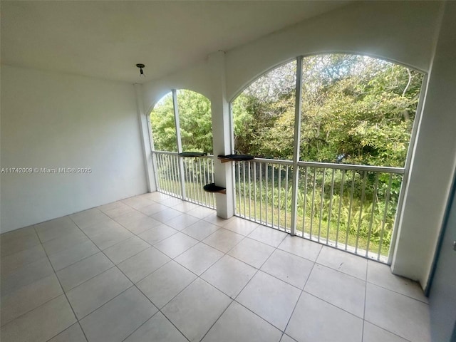 interior space with light tile patterned floors