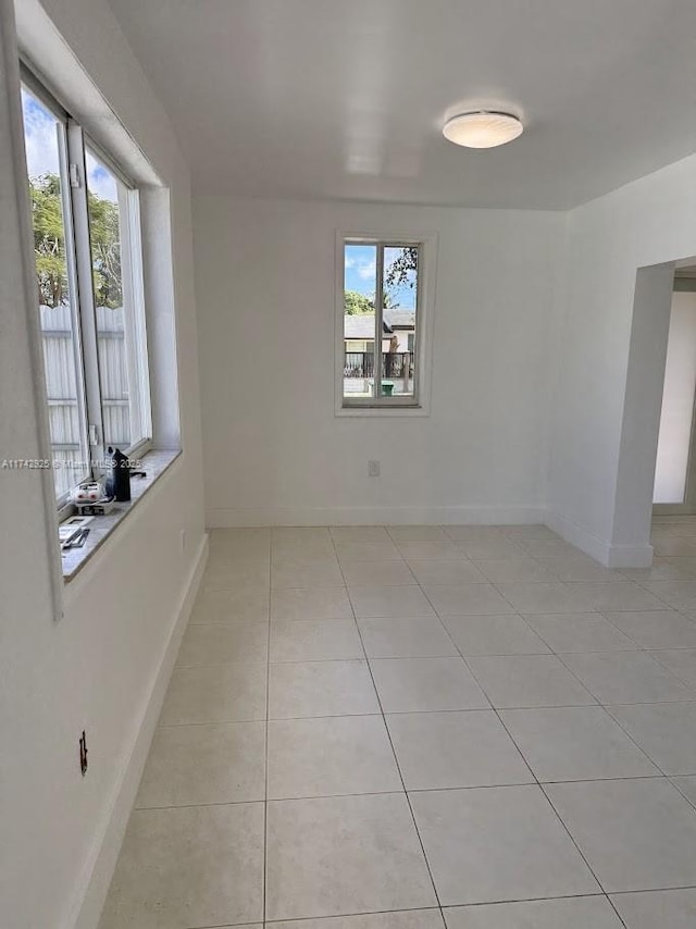 view of tiled empty room