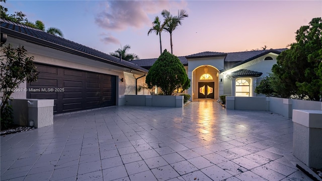 view of front of house featuring a garage