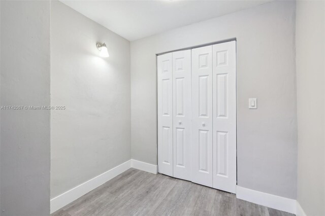 empty room featuring light wood-type flooring