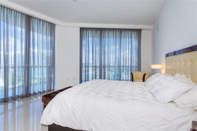 view of tiled bedroom