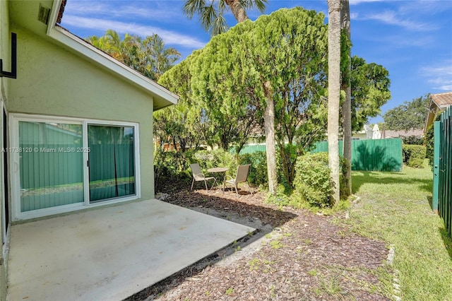 view of yard featuring a patio area