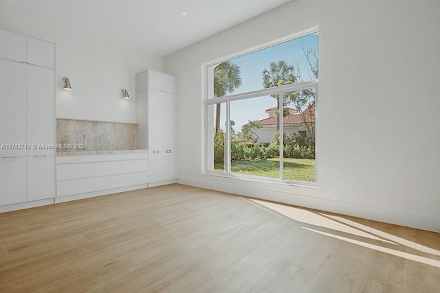 unfurnished room featuring light hardwood / wood-style floors