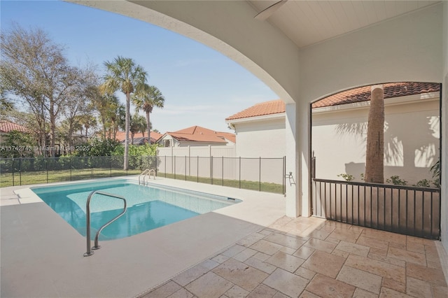 view of pool featuring a patio area