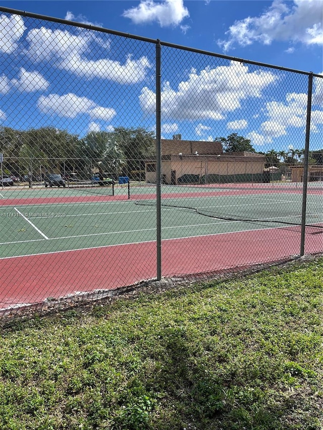 view of tennis court