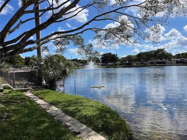 view of water feature