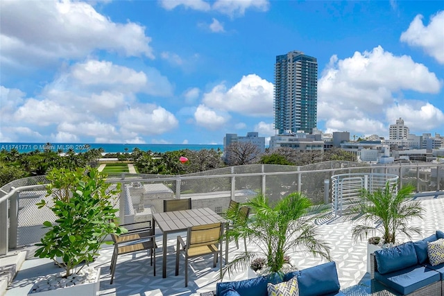 balcony featuring a patio area and outdoor lounge area