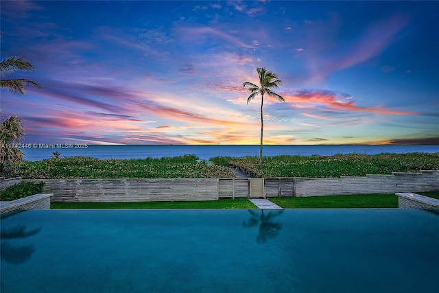 view of property's community featuring a water view