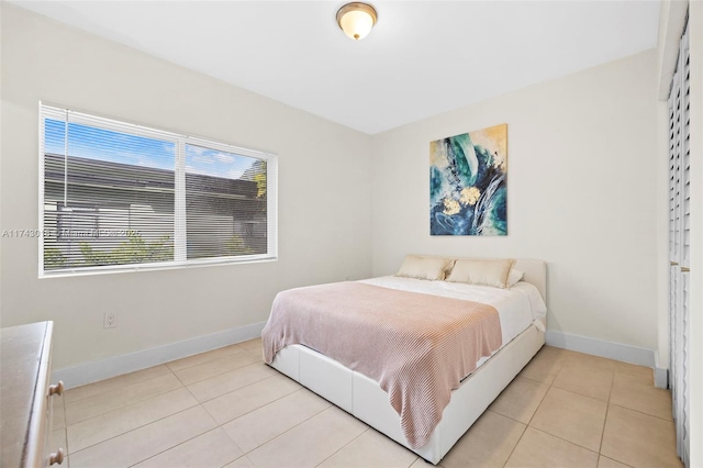 view of tiled bedroom