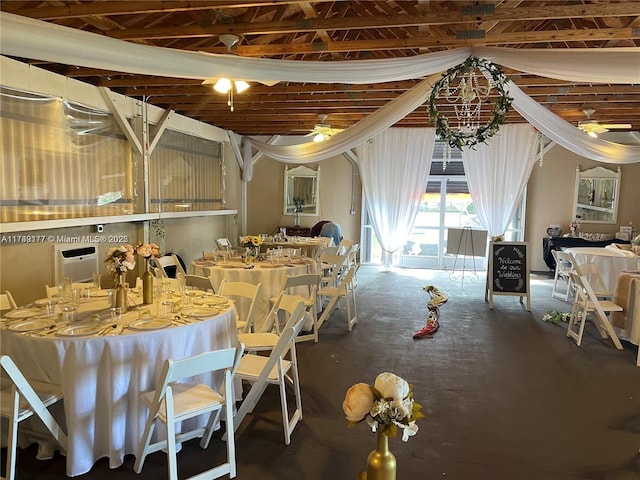 view of dining area