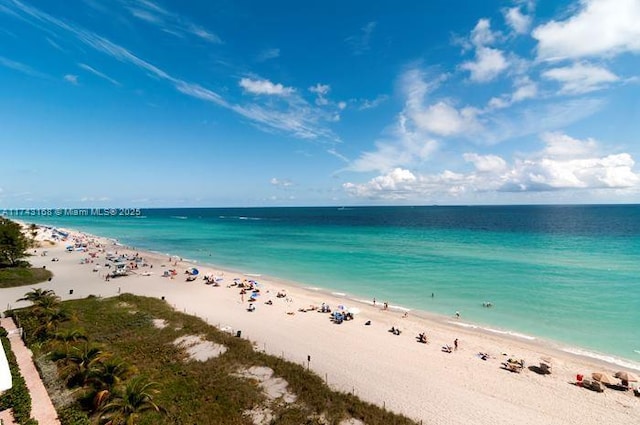 water view featuring a beach view