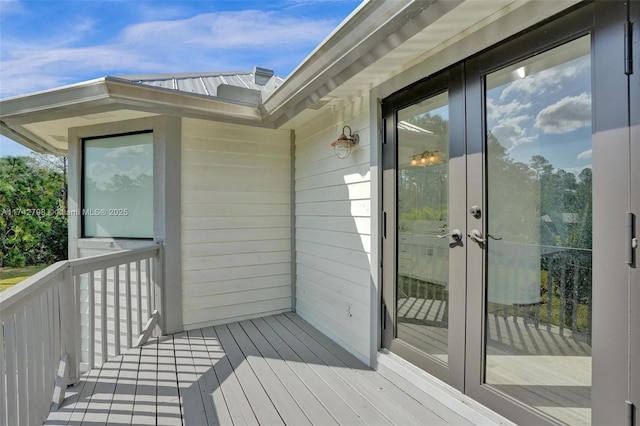 deck with french doors