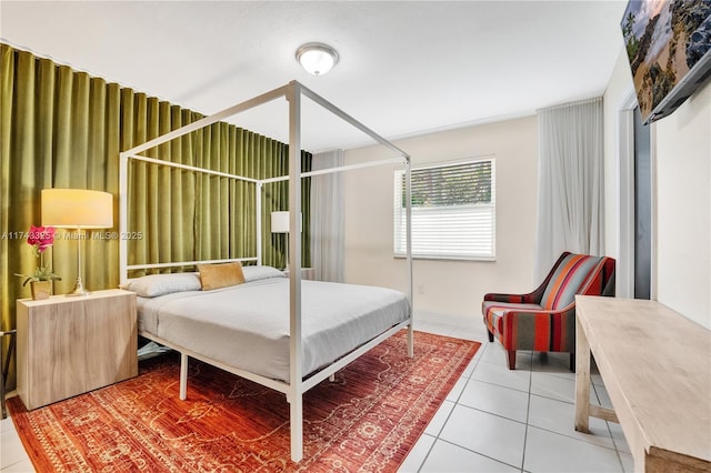 view of tiled bedroom