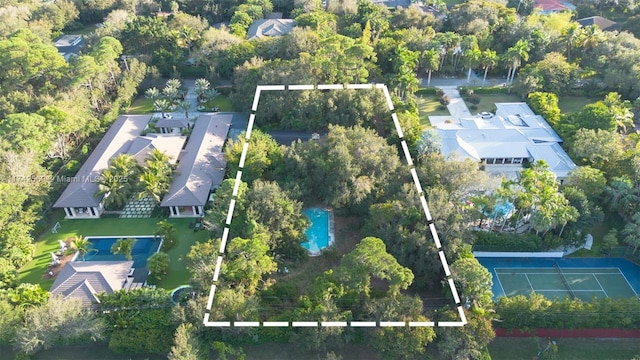 birds eye view of property