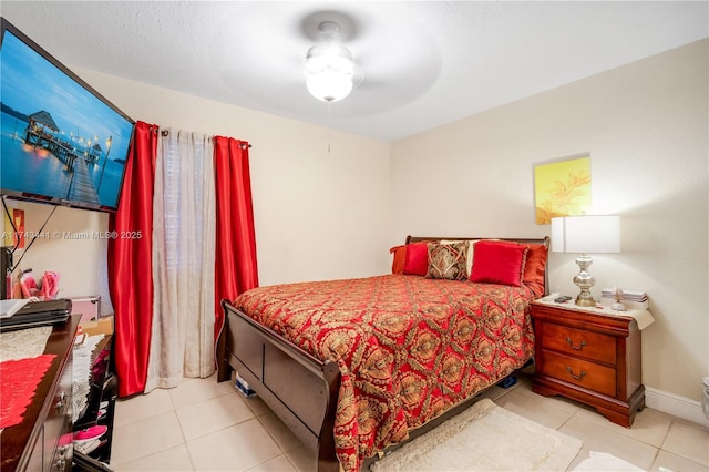 view of tiled bedroom